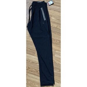Mitre Men's Black Training Pants Size S NWT $50 Athletic Joggers Zip Pockets